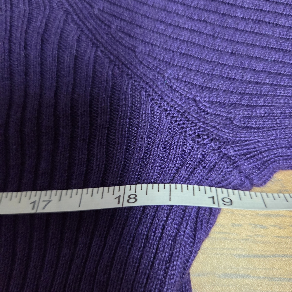 NWT Dialouge Purple Silk Cashmere Sweater Cardigan Medium - Picture 8 of 9